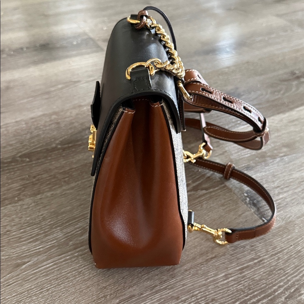 Gucci GG Supreme Canvas & Leather Padlock Backpack - Picture 12 of 14